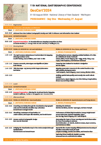 GeoCart'2024 Schedule